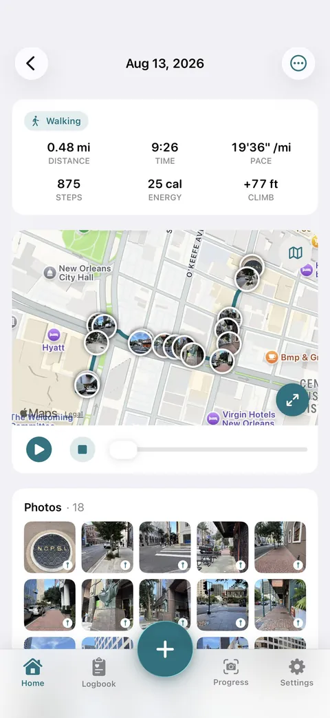 Strides walking map